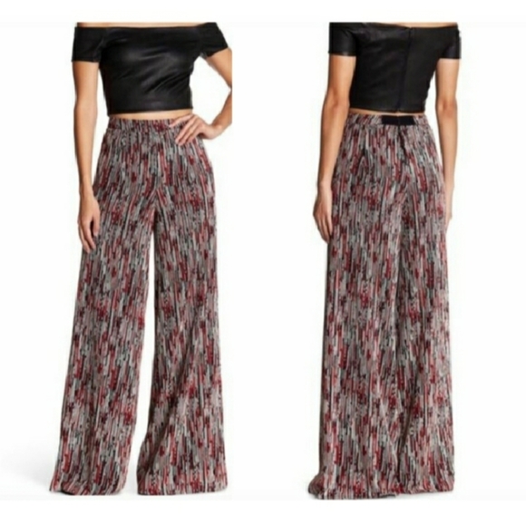 $375 Alice And Olivia Athena Bohemian Wide Leg Pants S8 - Picture 1 of 6